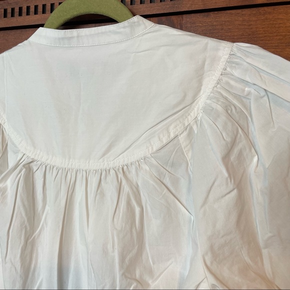 Relisted! J Crew S Cottagecore White Puff Sleeve Cotton Poplin Shirtdress - Picture 15 of 17